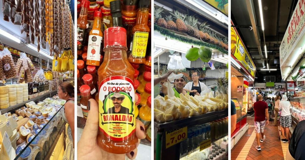 mercado central de bh - queijos, pimentas, abacaxi e corredores